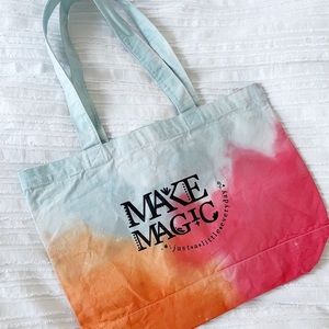 ‘make magic’ trifecta tie dye oversized tote